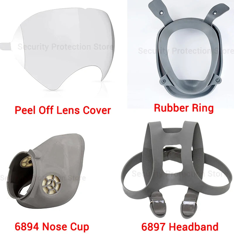 Original Rubber Ring/6897 Headband/6894 Nose Cup For 3M 6800 37004 Gas/Dust Mask Full Face Chemical Respirator