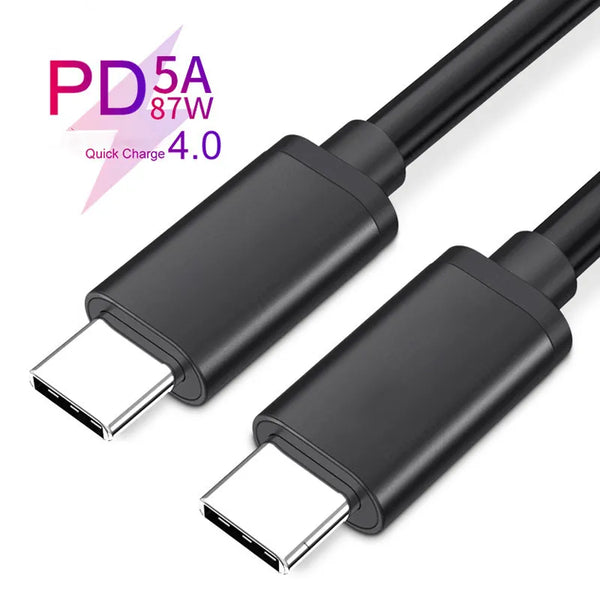 USB C Phone Cable QC4.0 Mobile Phone Type-C Smartphone Line Data Sync Cable For Xiaomi Samsung Huawei Oneplus Type C To C Cable