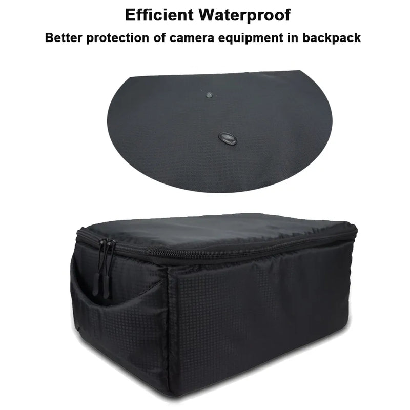 Waterproof DSLR Camera Inserts Bag Portable Inner Partition Padded Protector Bag Super Thick Drop-Proof Liner Inserts Handbag