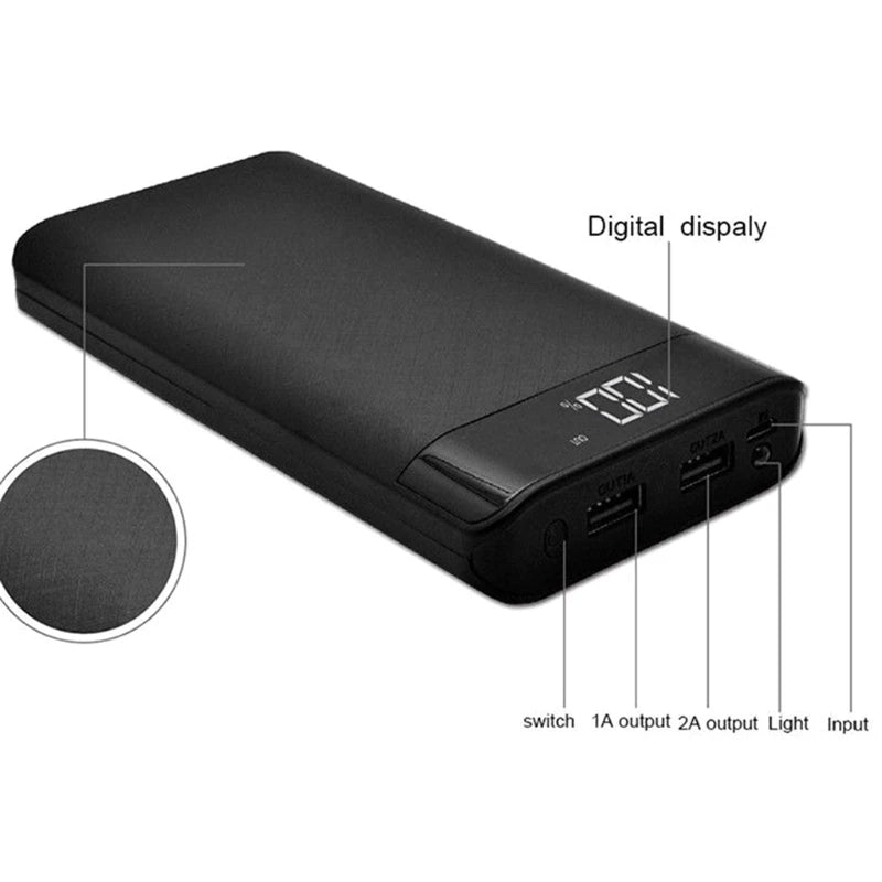 Portable Charger Hard Carrying for Case Plastic Power Bank for Case Sturdy Power Banks for Case Hard Carrying for Case