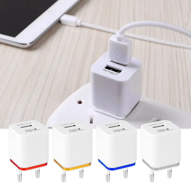 KOOYUTA 2 USB  Mobile Phone Charger 5V2.1A/1A EU US Plug Wall Power Adapter For iPad iPhone Samsung HTC Cellphone