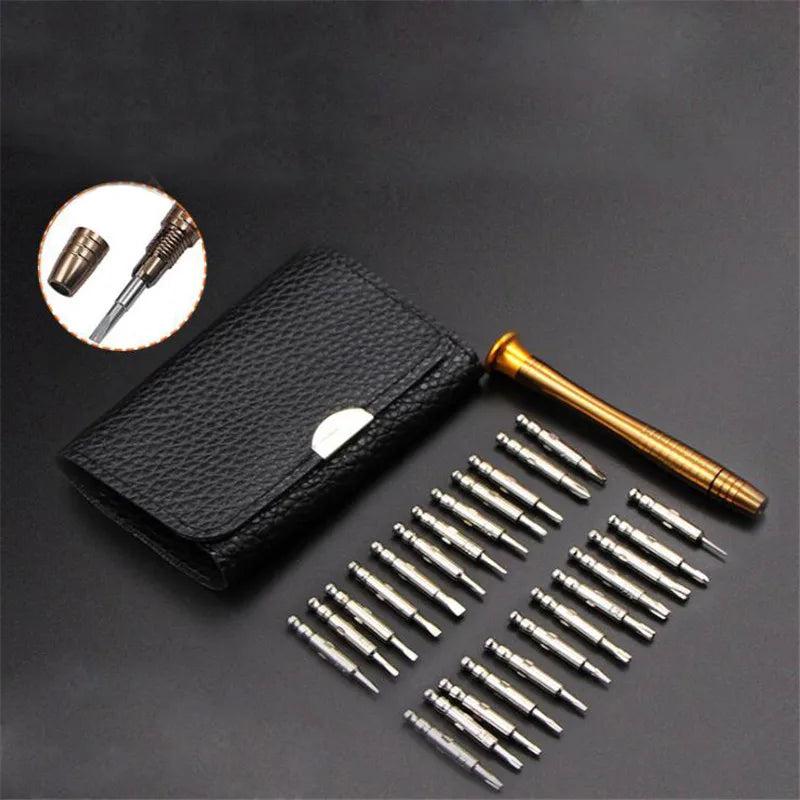 Mini Precision Screwdriver Set 25 in 1 Electronic Torx Screwdriver Opening Repair Tools Kit for iPhone Camera Watch Tablet PC