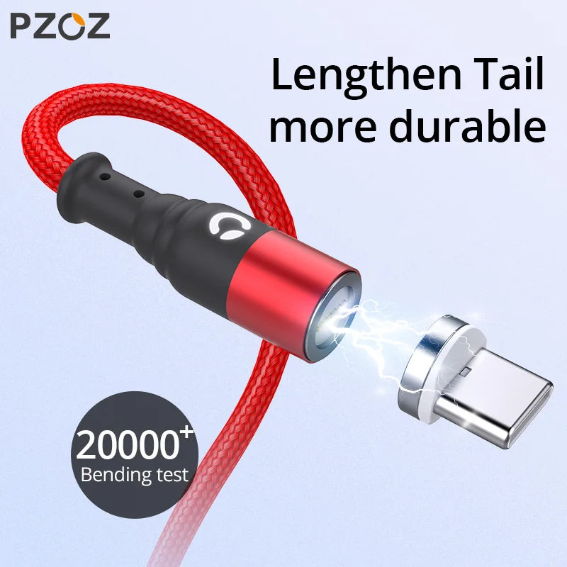 PZOZ Magnetic Cable  Magnet usb c Fast Charging  Charger Microusb For iphone 11 8 Mobile Phone Cables Data