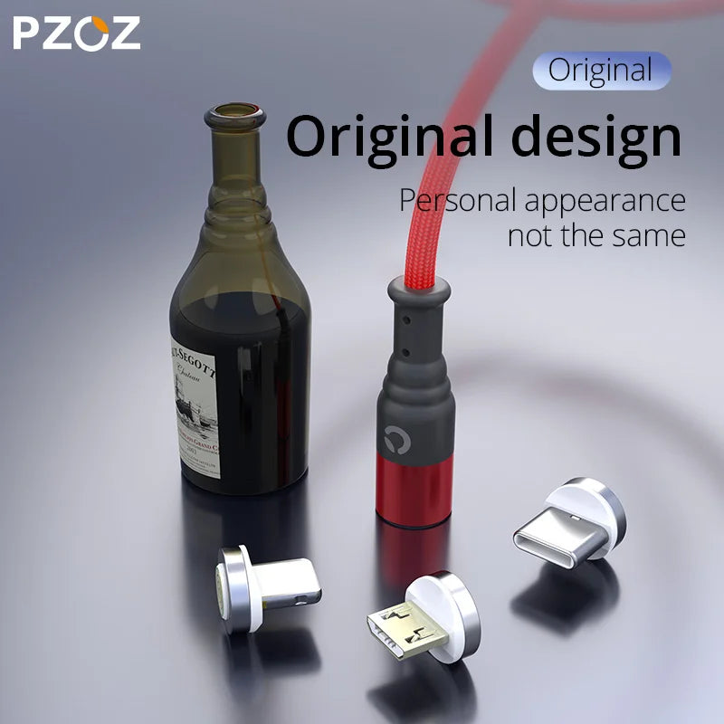 PZOZ Magnetic Cable  Magnet usb c Fast Charging  Charger Microusb For iphone 11 8 Mobile Phone Cables Data