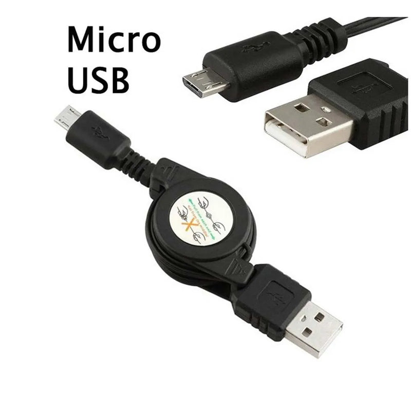 Micro USB 2.0 Cable Retractable Data Sync Charger Cord For All Android Phone pad cell camera  mp3 mp4 stoage robot vr