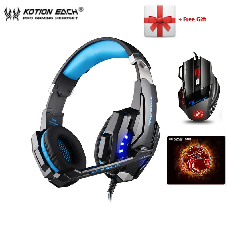 KOTION EACH G9000 Game Headphone 3.5mm Earphone PS4 Headset Gaming Headphone With Mic For PC Laptop playstation 4