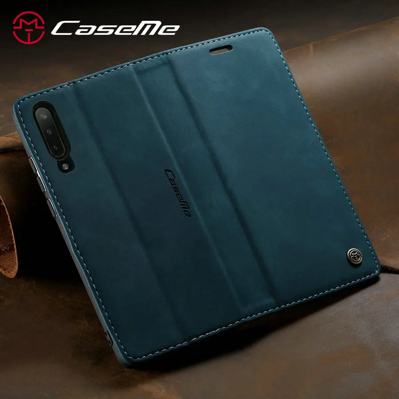 CaseMe Leather Case For Xiaomi Mi9 Mi9T 10T Lite 5G Magnetic Phone Wallet for Redmi Note 8 Luxury Flip Cover K20 10 CC9 Pro