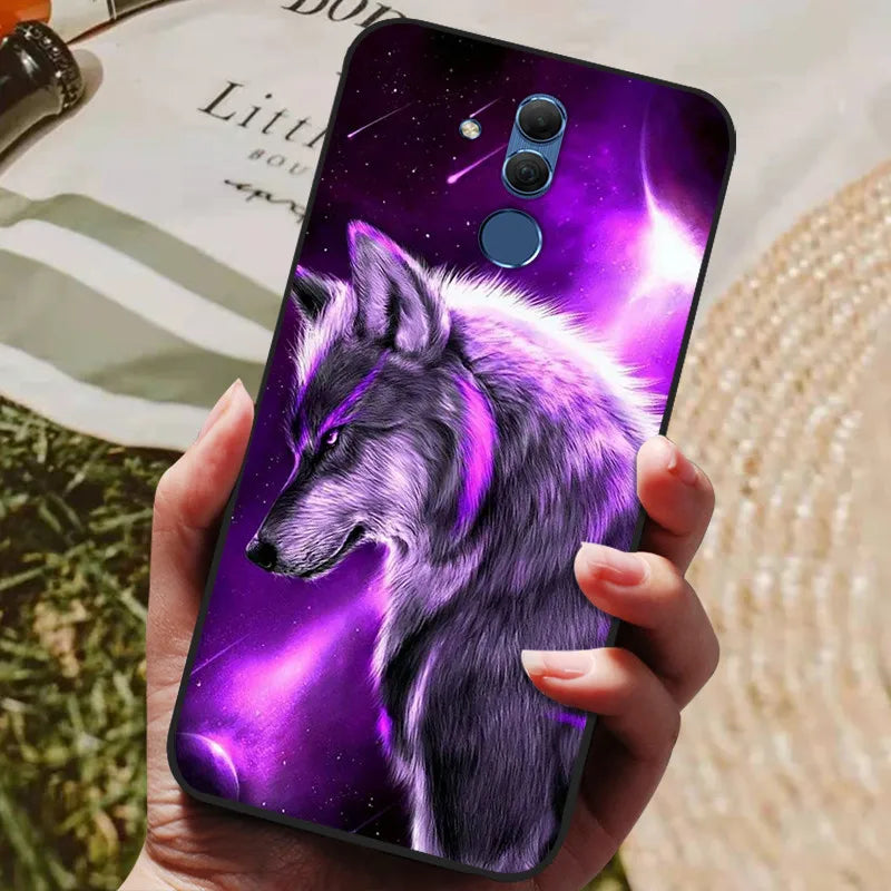 For Huawei Mate 20 lite Case Wolf Cartoon Silicon Soft TPU Back Cover For HHuawei Mate 20 lite Phone Cases Mate20 Lite Fundas