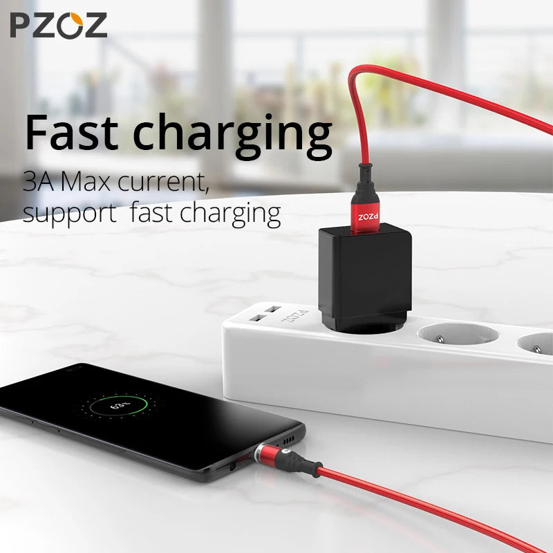 PZOZ Magnetic Cable  Magnet usb c Fast Charging  Charger Microusb For iphone 11 8 Mobile Phone Cables Data