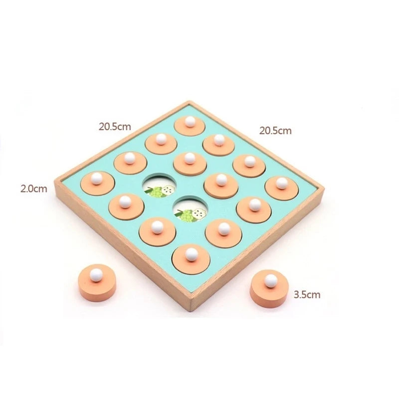 Montessori Memory Match Chess Game 3D Puzzles Wooden Early Educational Family Party Casual Interaction Game Toy For Children Kid