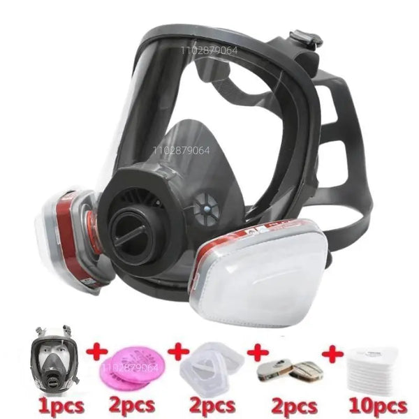 6800 Gas Mask Acid/Organic/Ammonia Full Face Mask Respirator Paint Chemical Pesticide Laboratory Anti-dust Multifunction Filters