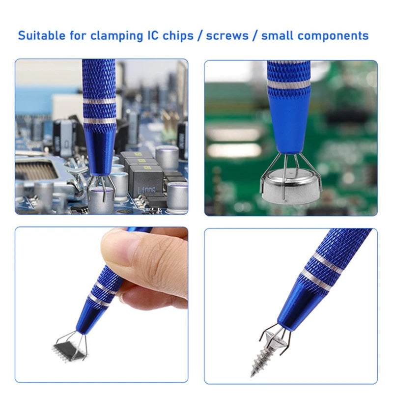 1Pcs IC Extractor BGA Chip Electronic Components Gripper Precision Parts Grabber Clamping Clip Small Chip Pick Up Clamp Tools