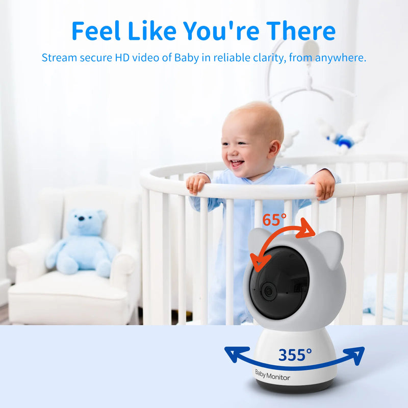 Dual Camera 5 Inch Wireles Baby Monitor Babyphone Onvif Security Video Bebe Nanny VOX Night PTZ Lullabies Temperature Humidity