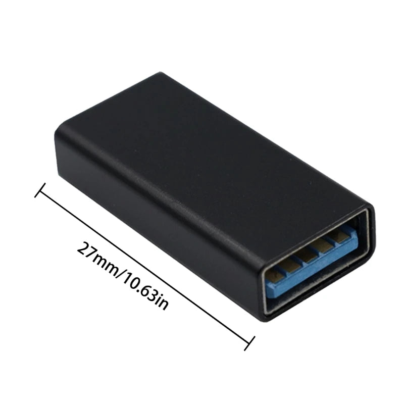 Aluminum Alloy USB Female to Type C Female Adapter Type C Female to USB OTG Adapter for Laptops, Power Banks