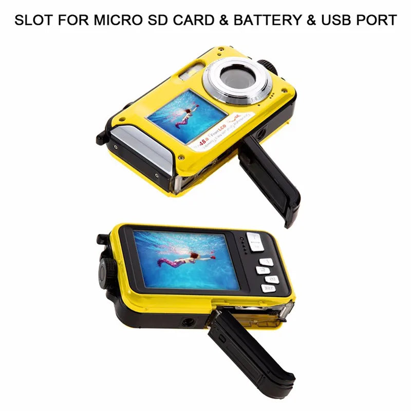 48MP Underwater Waterproof Digital Camera Dual Screen Video Camcorder Point and Shoots Digital Camera 48MP Digital Camera