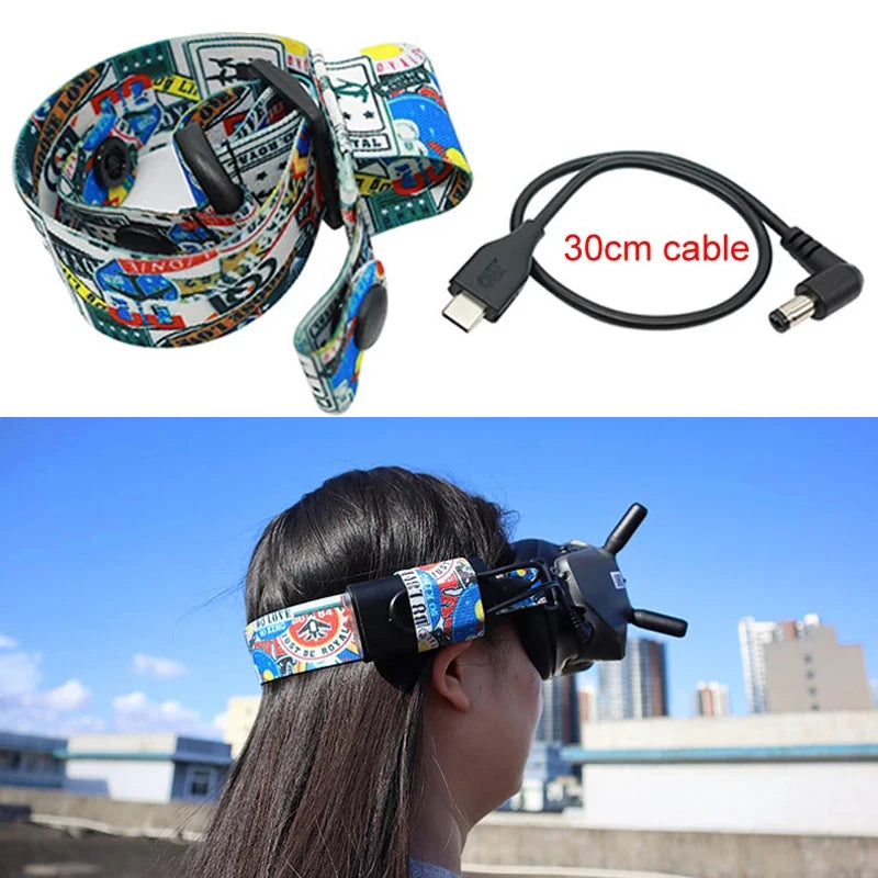 Adjustable Head Strap Elastic Band Colorful Headband Replacement for DJI FPV Goggles V2 RC Racing Drone Spare Parts Accessories