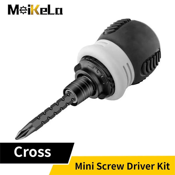 Meikela Ratchet Screwdriver Set Short Handle Cross Groove Mini Screw Driver Kit Multifunctional Electronic Repair Hand Tools