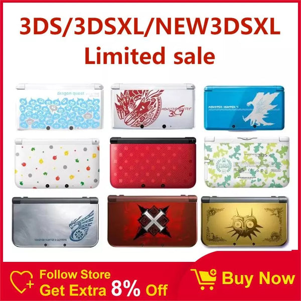 Original Used For 3DS/3DSXL/NEW3DSXL/limited sale/All options include 128GB memory card(3DS 128 games)+64GBmemory card+R4 card