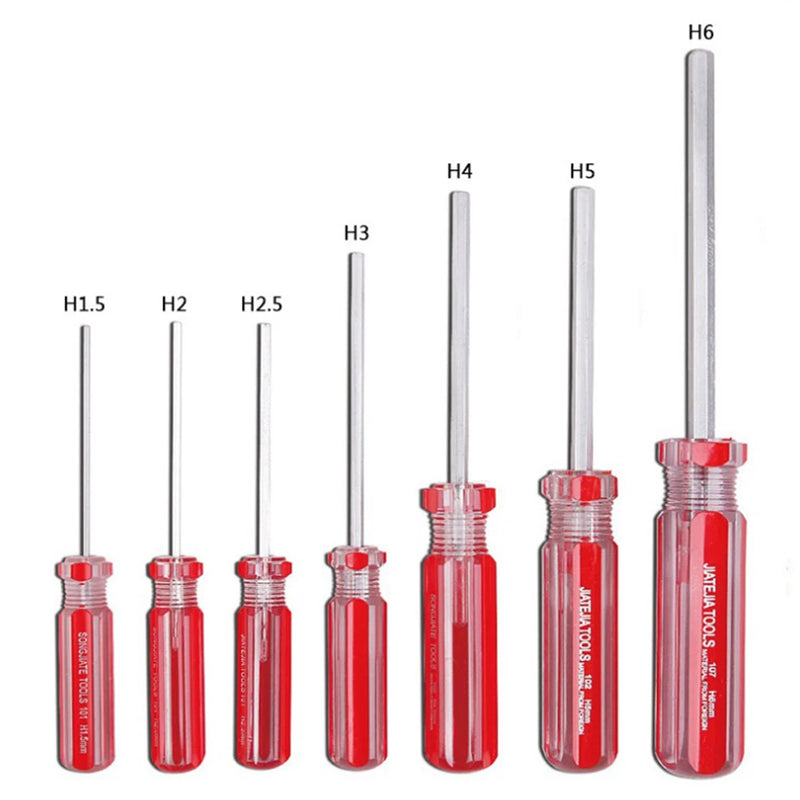 1.5mm- 6mm Hexagon Screwdriver Set Flat Head Hex Magnetic Screw Driver Electronic Furnitures Repair Tool Hand Tool