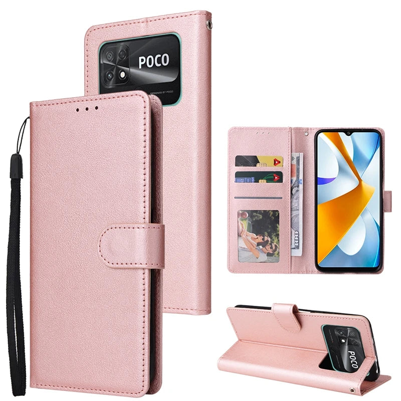 For Xiaomi Poco C40 Leather Case on sFor Coque Xiaomi Poco C40 PocoC40 C 40 Cover Classic Style Flip Wallet Phone Case Fundas