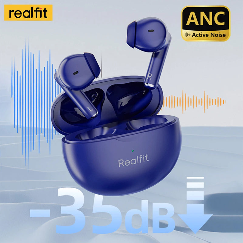 Realfit F2 Pro Bluetooth Earphones ANC Active Noice Cancellation TWS Wireless Earbuds Wholesale for Lenovo Xiaomi realme