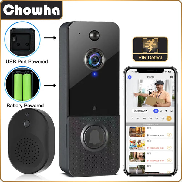 WiFi Video Intercom Door Bell Camera Outdoor Wireless Smart Home Security Doorbell Camera Motion Detection 2-Way Audio WiFi Bell