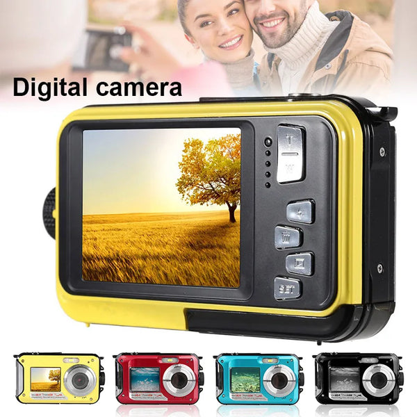 48MP Underwater Waterproof Digital Camera Dual Screen Video Camcorder Point and Shoots Digital Camera DQ-Drop