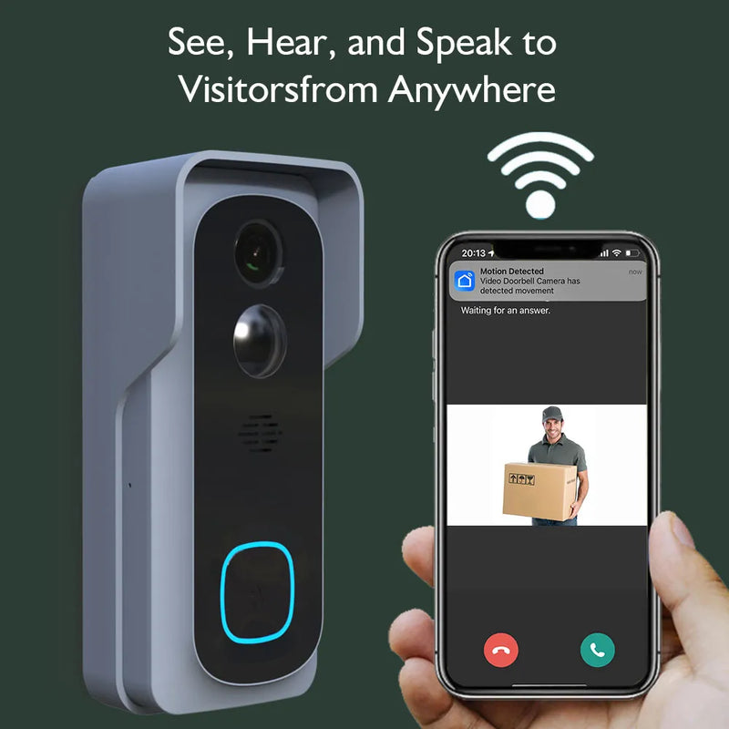 Tuya 3MP Video Doorbell Camera WiFi IP65 Waterproof Battery AC 12V Wireless Smart Door Bell Intercom Event Record Home Security