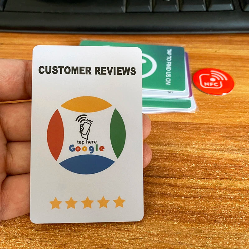 Universal NFC Cards Google Review NFC Card  Increase Your Reviews PVC Material Standard Card Size