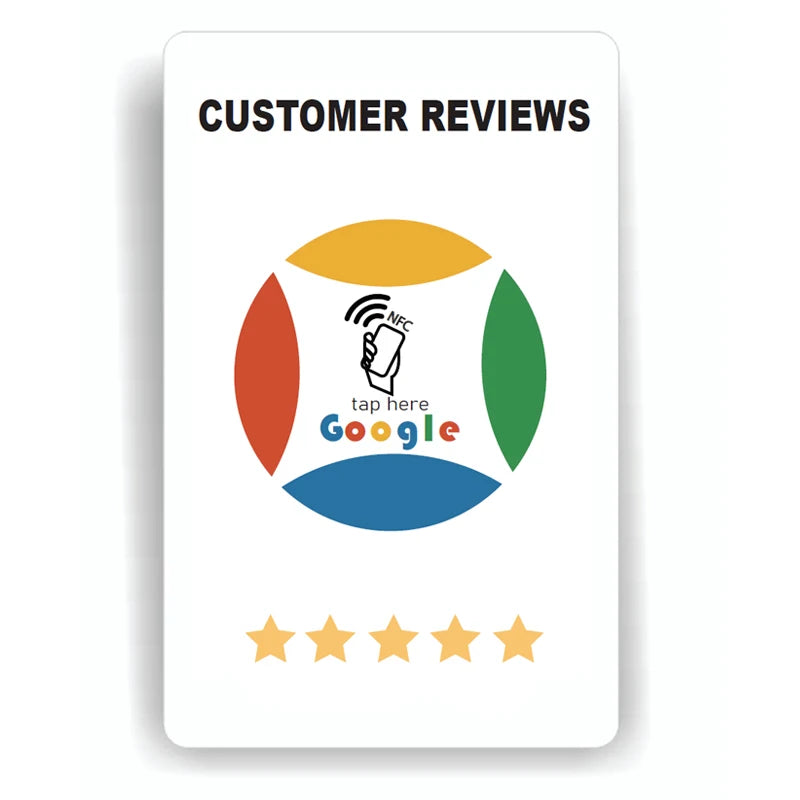 NFC Standard Card Size Google Review Card Increase Your Reviews Universal NFC Cards