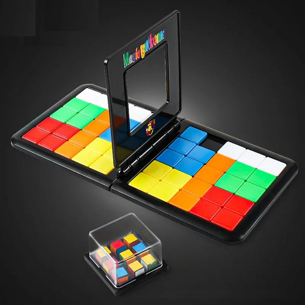 IQ Slide Puzzle Cube 3D Puzzle Race Board Battle Stacking Blocks Game Kids Adults Education Toys Montessori Rubic Magico Cubo