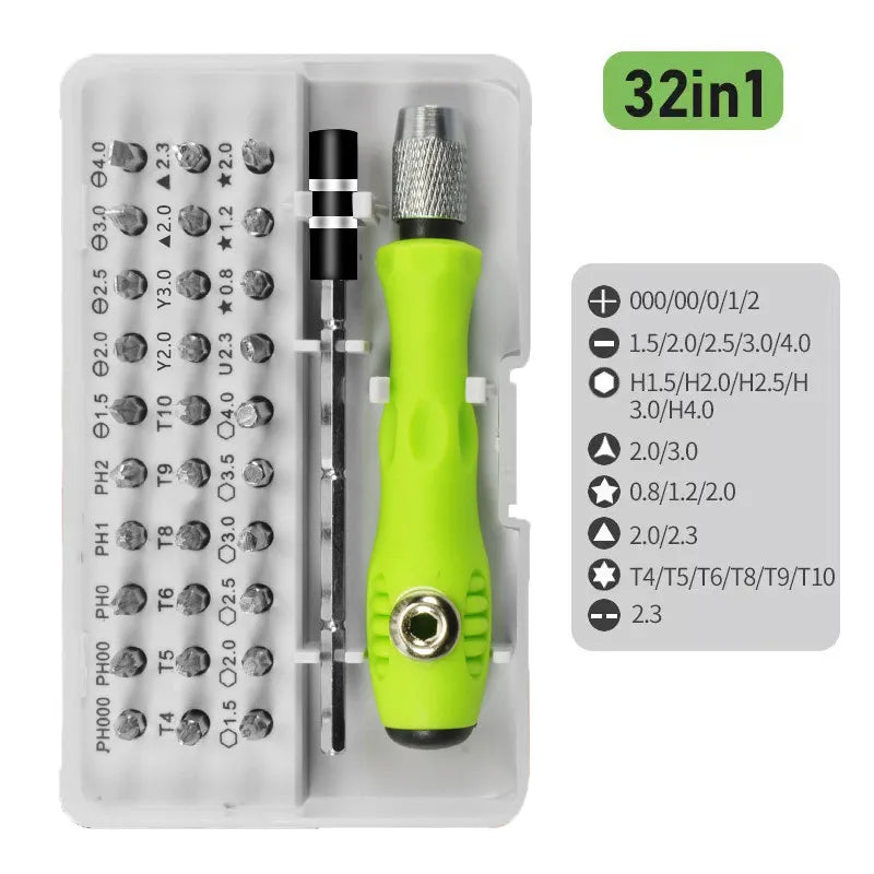 32 In 1 Screwdriver Set Precision Mini Magnetic Multifunction Manual Kit for Mobile Phone Computer Electronic Repair Tool