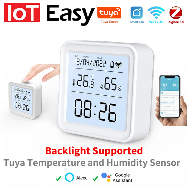 Zigbee Temperature Humidity Sensor Tuya WiFi APP Remote Monitor For Smart Home var SmartLife Workwith Alexa Google Assistant