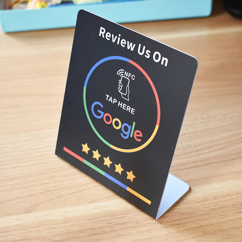 Google Review NFC Stand Display Table Display NFC Card Stand for Restaurant