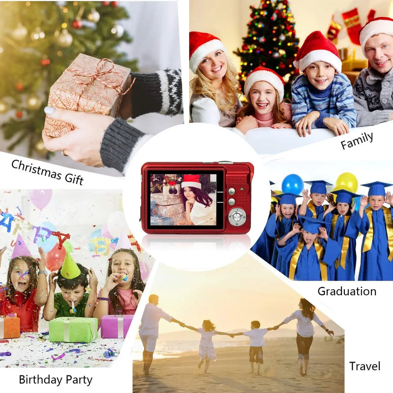 HD Mini Digital Cameras,Point and Shoot Digital Cameras for Kids Students Beginners-Birthday Xmas Gifts