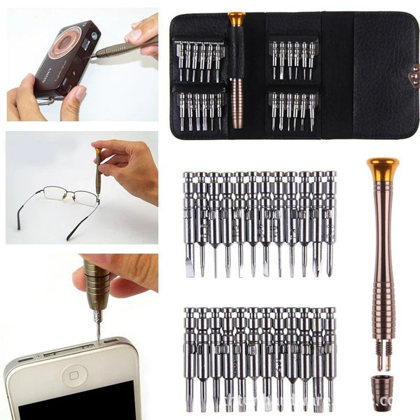 Mini Precision Screwdriver 25 in 1 Magnetic Set Electronic Torx Screwdriver Opening Repair Tools Kit For iPhone Camera Watch PC
