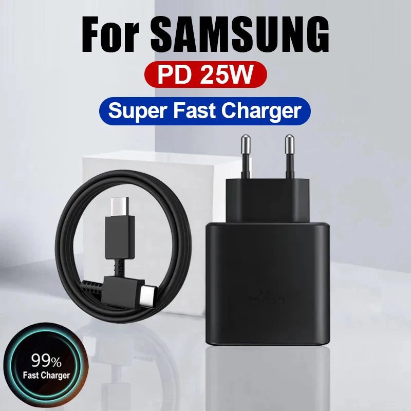 PD 25W Fast Charger for Samsung Galaxy S21 S22 S20 S23 Ultra Quick Charging Cable for Galaxy Note 10 Note 20 Plus Phone Charger