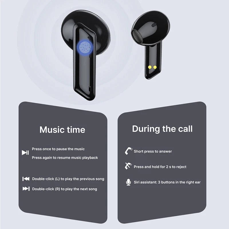 Awei T36 Wireless Bluetooth Earbuds Waterproof Earphones with Mic Touch Control TWS Headset Long Standby Time For All Phone