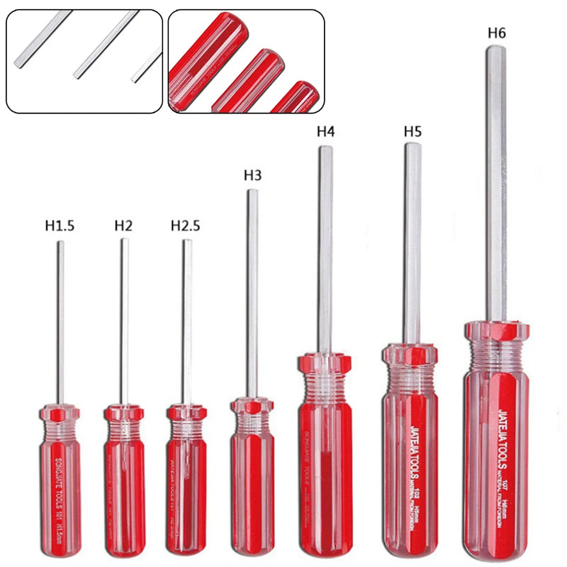 1.5mm- 6mm Hexagon Screwdriver Set Flat Head Hex Magnetic Screw Driver Electronic Furnitures Repair Tool Hand Tool