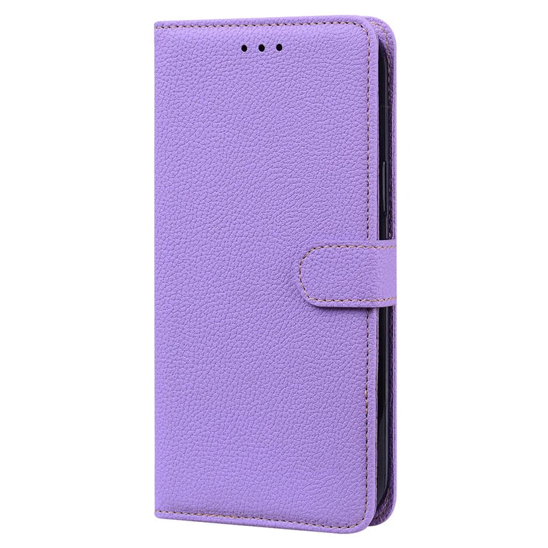 A14 A34 A54 5G Case Classic Solid Color Leather Flip Stand Phone Case on For Samsung Galaxy A54 A14 A34 5G A04 A04S Wallet Cover