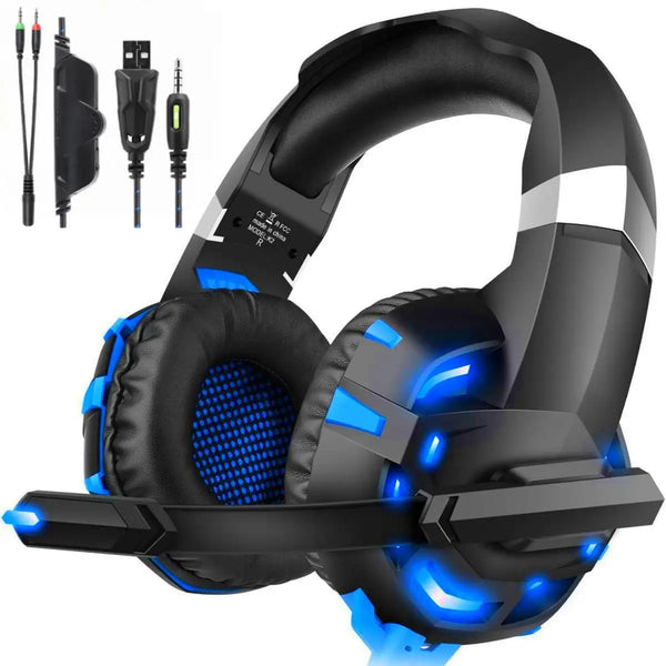 Gaming Headset Noise Isolating Overear Headphones Gaming with Mic Volume Control Bass Surround Video Game for PC PS4 PS5 XBOX