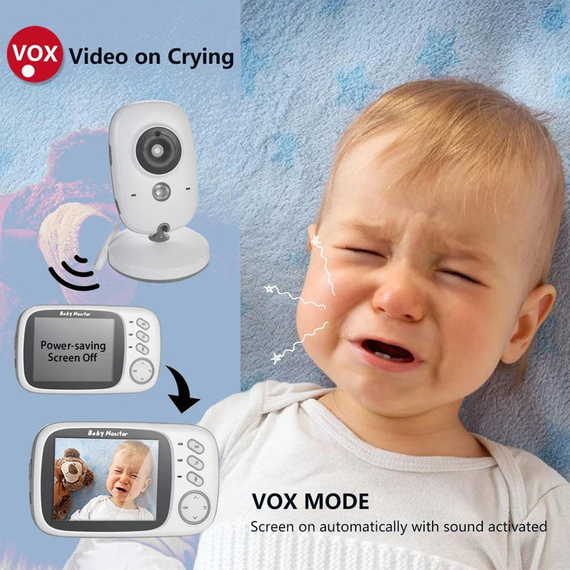 3.2 Inch LCD Wireless Color Video Baby Monitor VB603 Night Vision Nanny Monitor Lullabies Surveillance Security Baby Camera