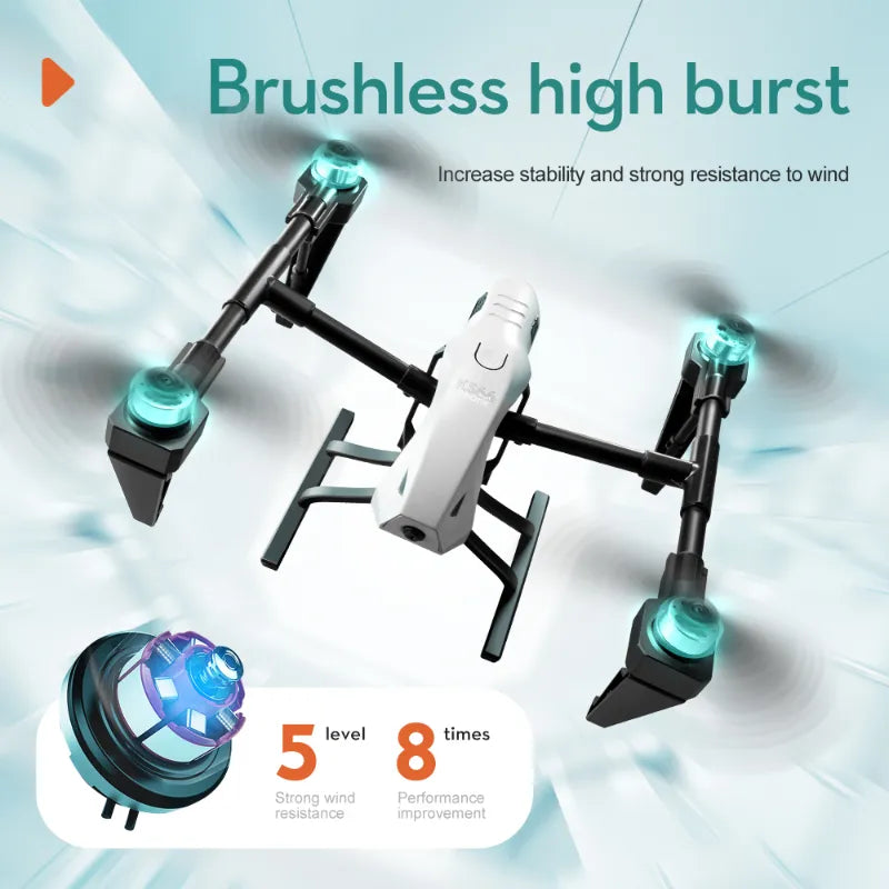 For Xiaomi KS66 Drone Professinal 8K HD Dual Camera 5G WIFI Wide Angle Optical Flow Localization Brushless Motor RC Quadcopter