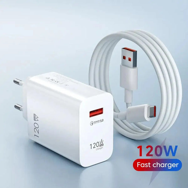 120W GaN USB Charger Fast Charging High Speed Charger QC 3.0 Mobile Phone Adapter for iPhone 15 Xiaomi Huawei Samsung oneplus