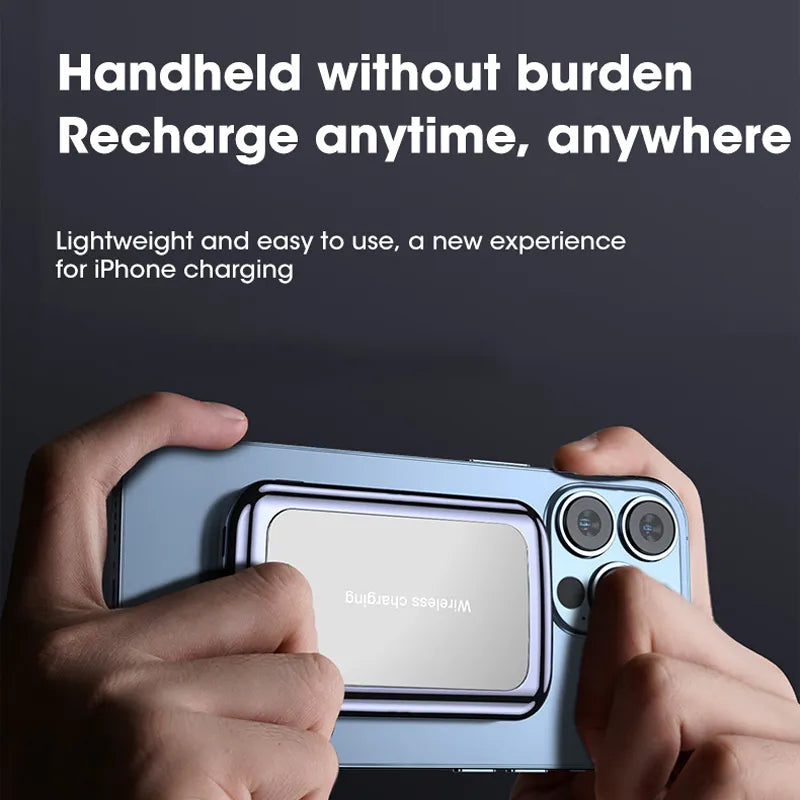 Portable Wireless Charger Power Bank for iPhone Xiaomi Samsung Magsafe Power Banks Mini Magnetic Universal Metal Powerbank