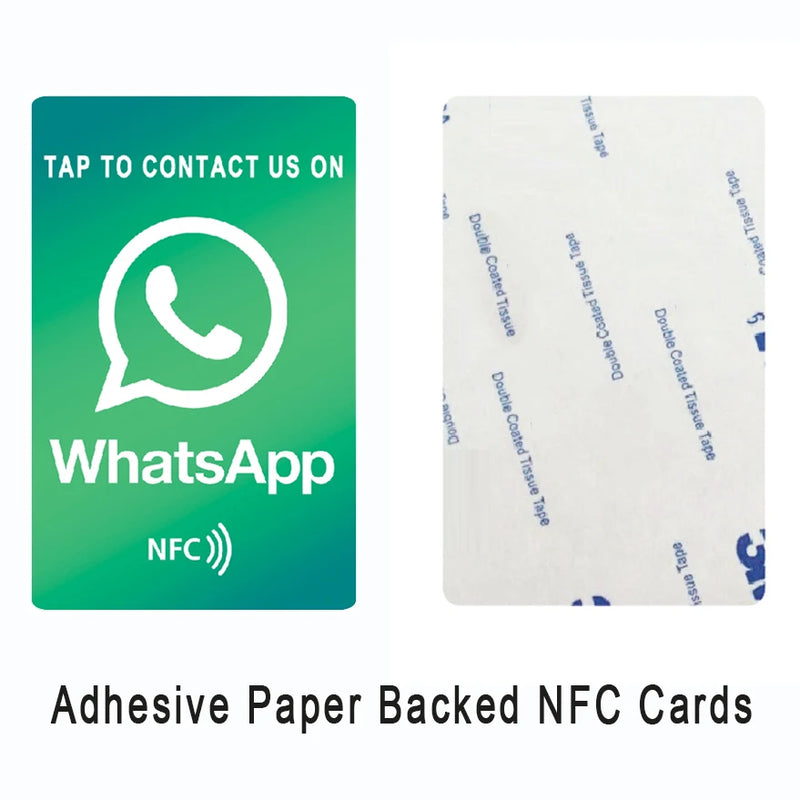 Google Review Card Adhesive Paper Backed PVC Cards  Universal NFC Cards with Sticker Lable