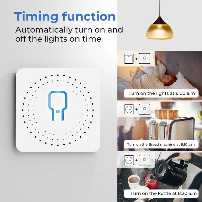 16A Tuya WiFi ZigBee Smart Switch 2-way Control Switch Mini Smart Breaker Smart Life Control Work With Alexa Google Home Alice