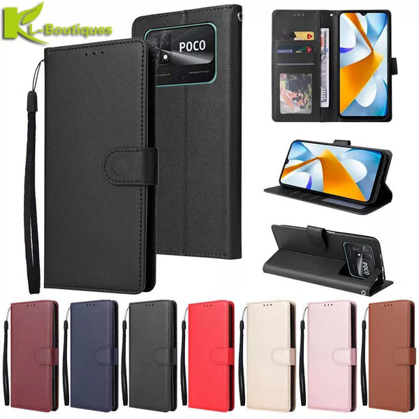For Xiaomi Poco C40 Leather Case on sFor Coque Xiaomi Poco C40 PocoC40 C 40 Cover Classic Style Flip Wallet Phone Case Fundas