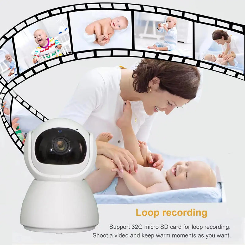 5''IPS Screen Baby Monitor With 720P HD Camera Wireless Video Nanny Security Night Vision Temperature Sleep Remote 2 Way Audio